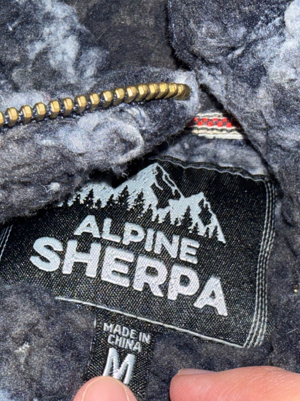Alpine Design Navy and Light Blue Fuzzy Half-Zip Ski Pullover - Picture 2 of 2